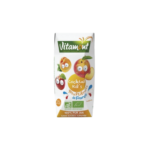 Kid-friendly organic fruit cocktail made with 100% pure juices. No added sugar, just natural sweetness.