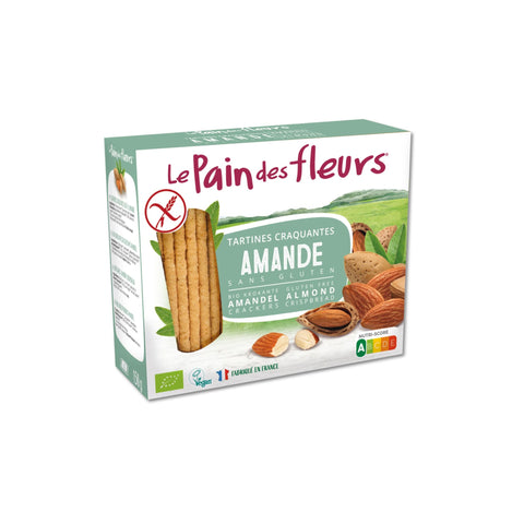 Toasted and satisfying organic crispbread made with almond powder and a touch of spice.