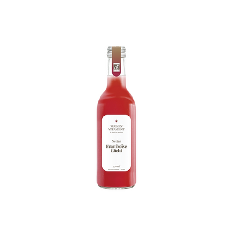 Sweet and tangy organic nectar with a blend of framboise and litchi for a tropical twist.